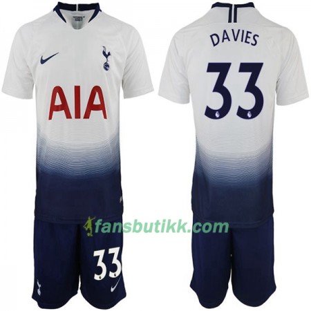 Fotballdrakt Tottenham Hotspur Davies 33 Barn Hjemmetrøye 2018-2019 Kortermet